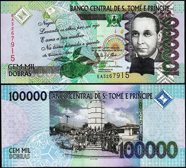 Saint Thomas 100000 Dobras 2013 Çilaltı Çil Pick 69c