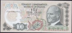 6.Emisyon 3.Tertip 100 Lira J22 782272 Çil