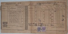 Osmanlıca Pullu Tapu Kayıtları Kayıtları Konulu Evrak 41 X 20 CM
