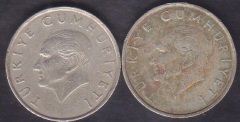 1997 Yılı 10 Bin Lira İnce ( Çerçeve tırtıllı) ve Kalın baskı Takım Çok Temiz