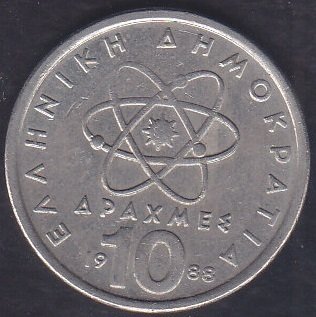 YUNANİSTAN 10 DRAHMİ 1988