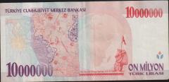 7.Emisyon 10 000 000 Lira E12 945697 Çok Temiz+