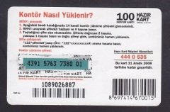 TURKCELL HAZIR KART 100 KONTÖR - BİLİNMEYEN CELL -KARİKATÜR  - SKT 2008  KONDÜSYON DÜŞÜK