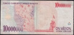 7.Emisyon 10 000 000 Lira F68 753339 Çok Temiz