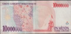 7.Emisyon 10 000 000 Lira E11 163601 Çok Çok Temiz