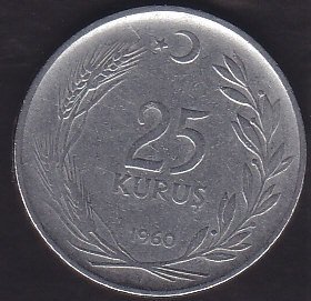 1960 YILI 25 KURUŞ