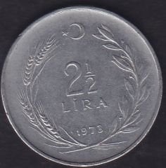 1973 Yılı 2.5 Lira Düz