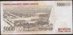 7.Emisyon 5 000 000 Lira C06 615897 Çok Temiz