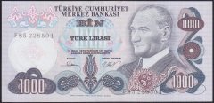 6.EMİSYON 3.TERTİP 1000 LİRA F85 228504 ÇİLALTI ÇİL