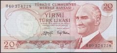 6.Emisyon 3.Tertip 20 Lira H40 374228 Çil