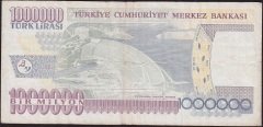 7.Emisyon 3.Tertip 1 000 000 Lira P89 899455 Çok Temiz
