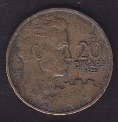 Yugoslavya 20 Dinar 1955