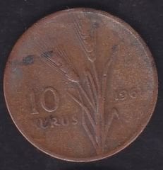 1961 Yılı 10 Kuruş