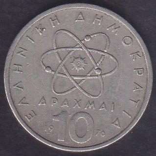 YUNANİSTAN 10 DRAHMİ 1976