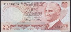 6.EMİSYON 3.TERTİP 20 LİRA H14 878265 ÇÇT