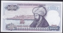 7.EMİSYON 2.TERTİP 1000 LİRA F90 562249 ÇİLALTI ÇİL (KULAKTA KIRIK VAR)