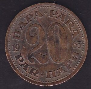 Yugoslavya 20 Dinar 1965