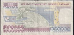 7.Emisyon 3.Tertip 1 000 000 Lira O90 890537 Çok Temiz +