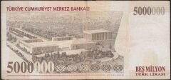 7.Emisyon 5 000 000 Lira B85 291120 Çok Temiz
