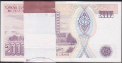 7.Emisyon 2.Tertip 20000 Lira G72 Deste Çil  %98 Sıralı