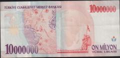 7.Emisyon 10 000 000 Lira E07 113854 Çok Temiz+