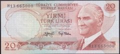 6.EMİSYON 3.TERTİP 20 LİRA H13 665000 ÇİLALTI ÇİL