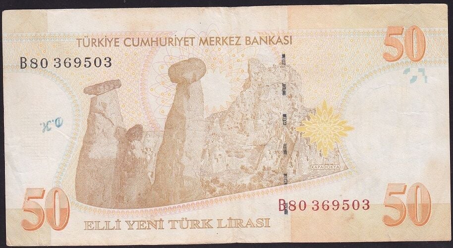 8.Emisyon 50 YTL B80 369503 Çok Temiz