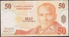 8.Emisyon 50 YTL B80 369503 Çok Temiz