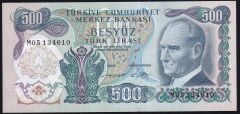6.Emisyon 2.Tertip 500 Lira M05 134610 Çil