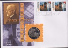 Hollanda 1 Ecu 1999 Folder Pullu ve Zarf Kapamada ( Berlage Borsası )