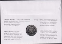 Hollanda 1 Ecu 1999 Folder Pullu ve Zarf Kapamada ( Berlage Borsası )