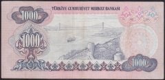 6.EMİSYON 3.TERTİP 1000 LİRA F80 822938 ÇOK TEMİZ