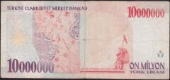 7.Emisyon 10 000 000 Lira F53 194273 Temiz