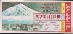 1978 19 Mart Yarım Bilet - Y Serisi