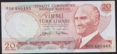 6.EMİSYON 3.TERTİP 20 LİRA H09 480485 ÇİLALTI ÇİL