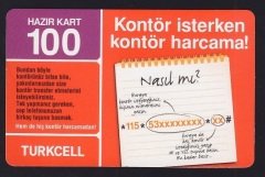 TURKCELL HAZIR KART 100 KONTÖR - KONTÖR İSTEME SKT 2009