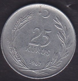 1967 YILI 25 KURUŞ