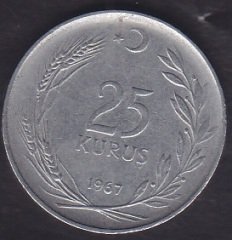 1967 YILI 25 KURUŞ