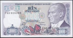 7.EMİSYON 2.TERTİP 1000 LİRA F85 816088 ÇİL