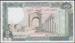 Lübnan 250 Livres 1978 Çok Temiz+ Pick 67a