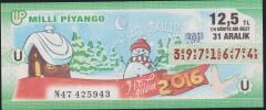 2015 31 Aralık Çeyrek Bilet - U Serisi