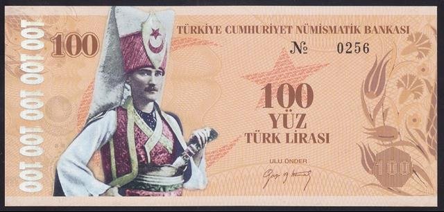 ÖZEL BASKI 100 LİRA HOLOGRAMLI - EMNİYET ŞERİTLİ