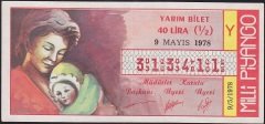 1978 9 Mayıs Yarım Bilet - Y Serisi