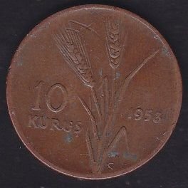 1958 Yılı 10 Kuruş