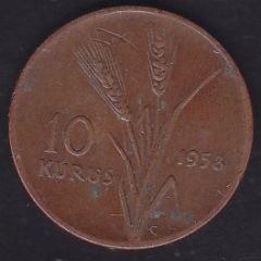 1958 Yılı 10 Kuruş