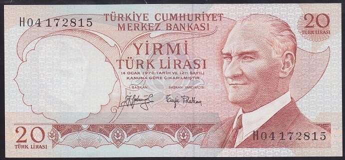 6.EMİSYON 3.TERTİP 20 LİRA H04 172815 ÇİLALTI ÇİL