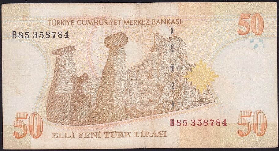 8.Emisyon 50 YTL B85 358784 Çok Temiz