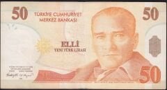 8.Emisyon 50 YTL B85 358784 Çok Temiz