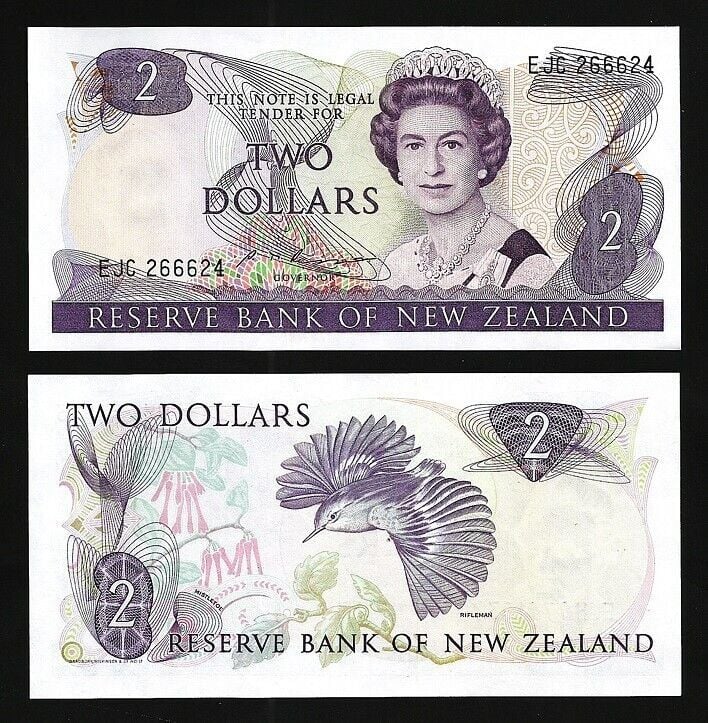 Yeni Zelanda 2 Dolar 1981 -1992 Çil Pick 170b