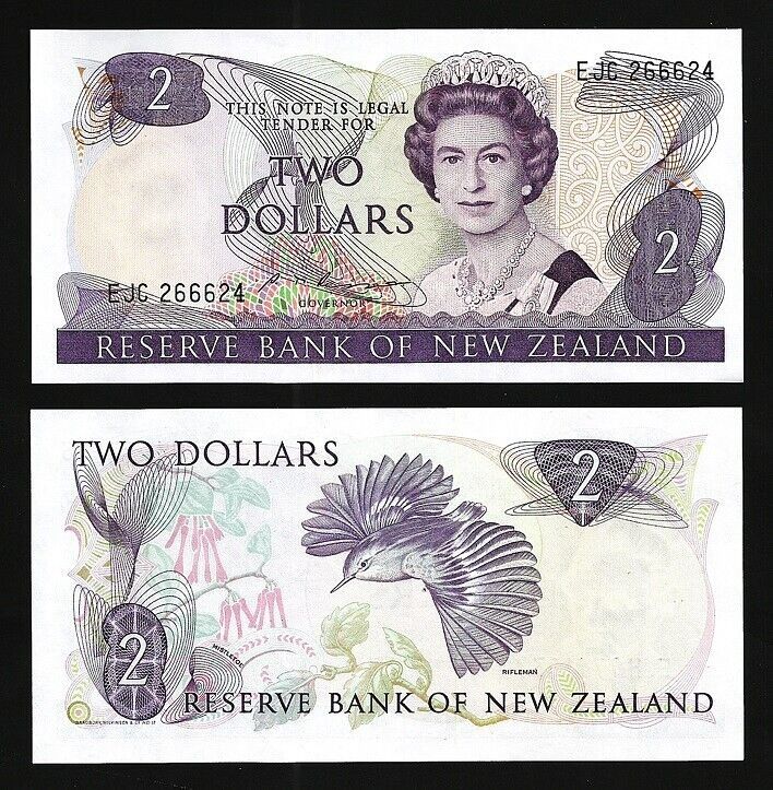 Yeni Zelanda 2 Dolar 1981 -1992 Çil Pick 170b